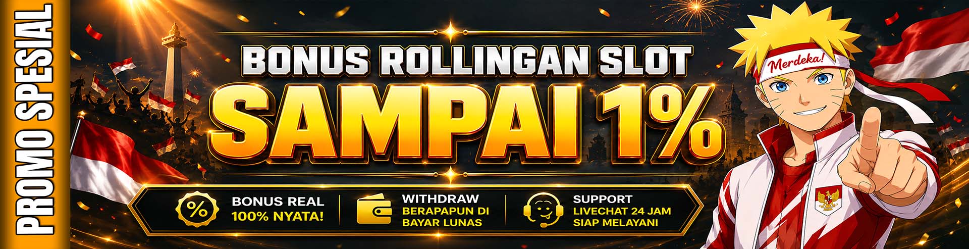 BONUS ROLLINGAN SLOT 1%